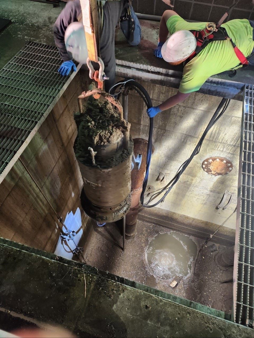 Pulling a Lift Station Pump